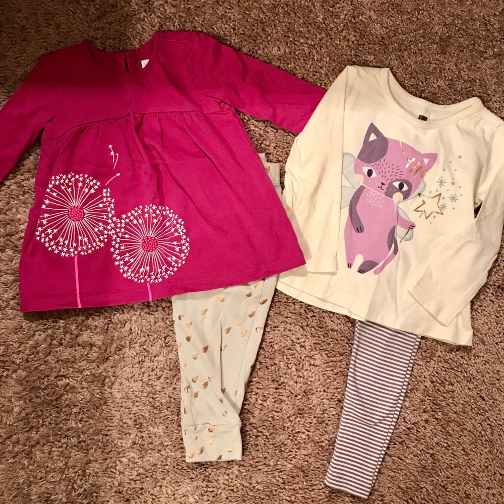 Tea outfits (2) shirts and leggings set